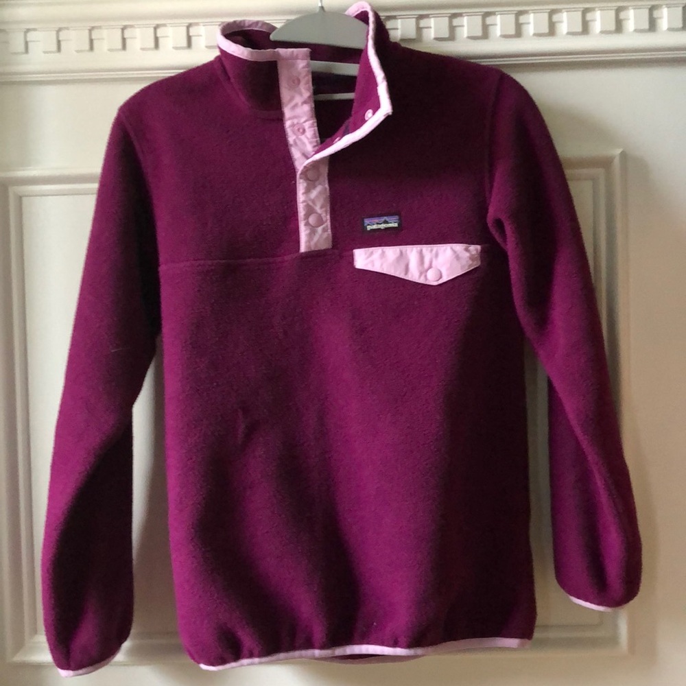 Girls Patagonia Fleece Snap-T Pullover